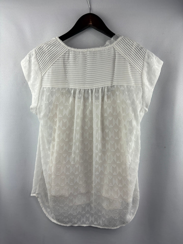 Women’s Daniel Rainn Medium White Short Sleeve Blouse