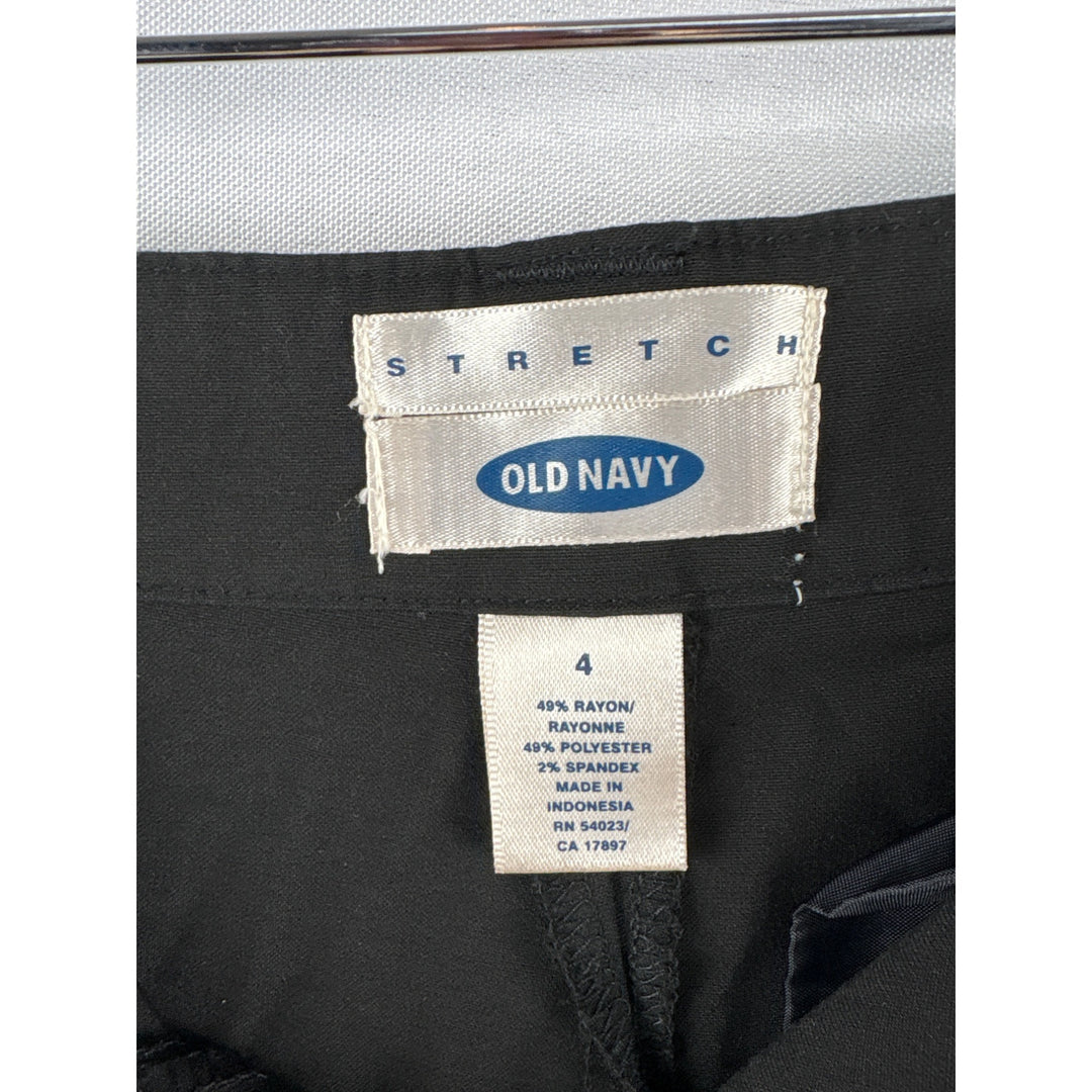 Old Navy Womens Black Stretch Pants Size 4