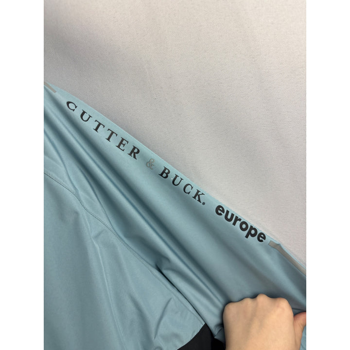 Men’s Cutter & Buck Large Light Blue & Black Golf Jacket