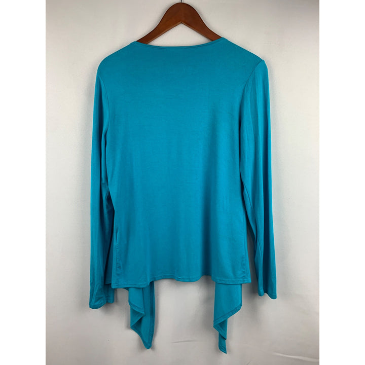Liz Lange Turquoise Open-Front Cardigan XS Rayon & Spandex Blend