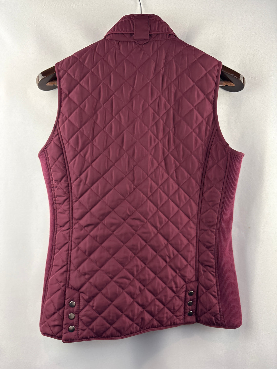 Women’s Market &amp; Spruce Small Burgundy Quilted Puffer Vest
