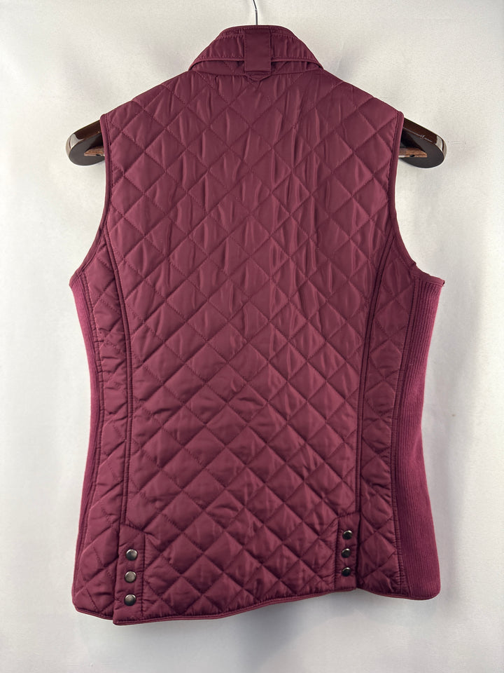 Women’s Market &amp; Spruce Small Burgundy Quilted Puffer Vest