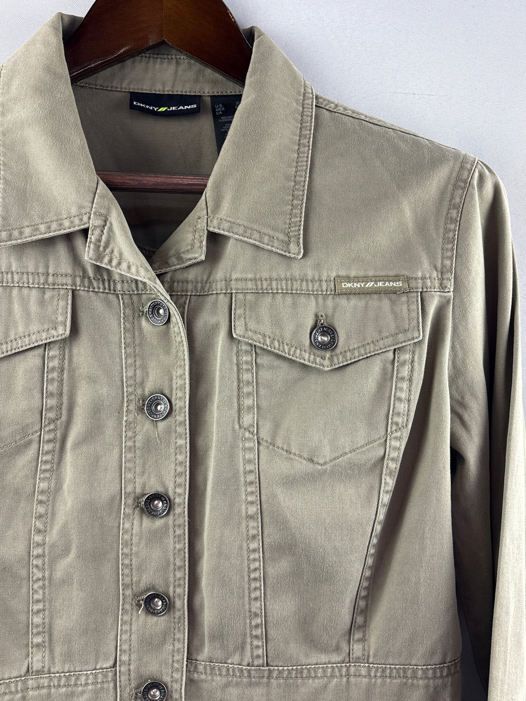 Women’s DKNY Jeans XL Muted Olive Green Utility Jacket