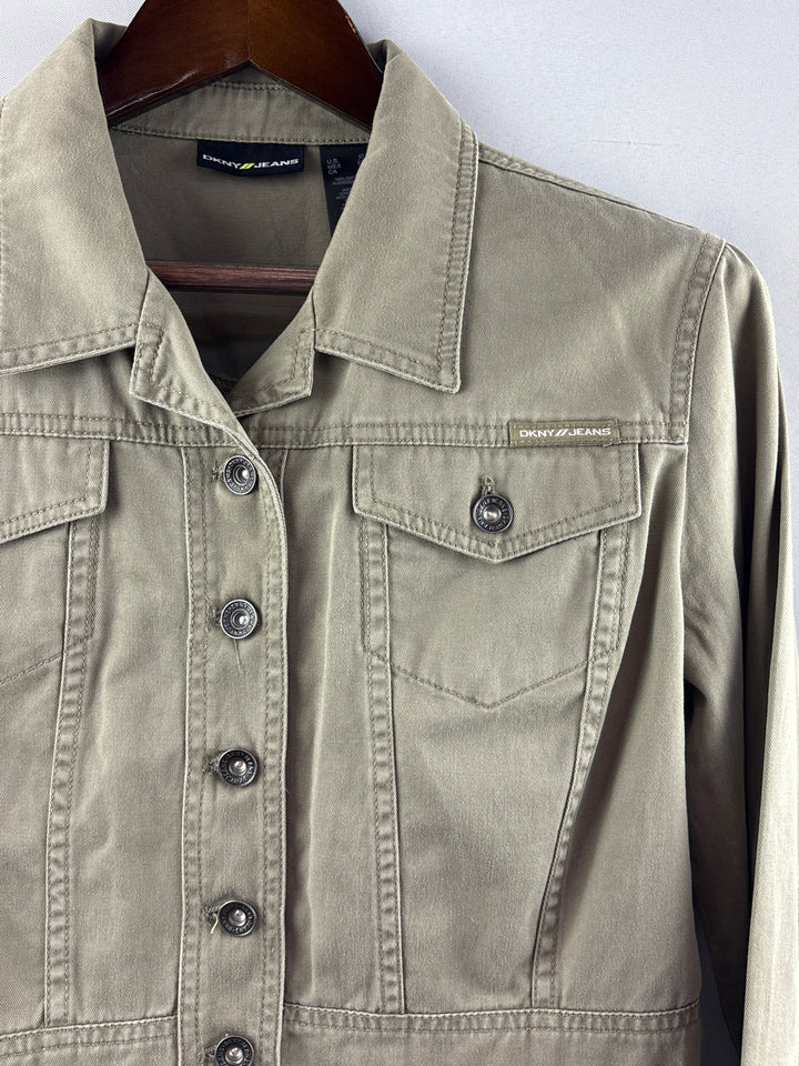 Women’s DKNY Jeans XL Muted Olive Green Utility Jacket