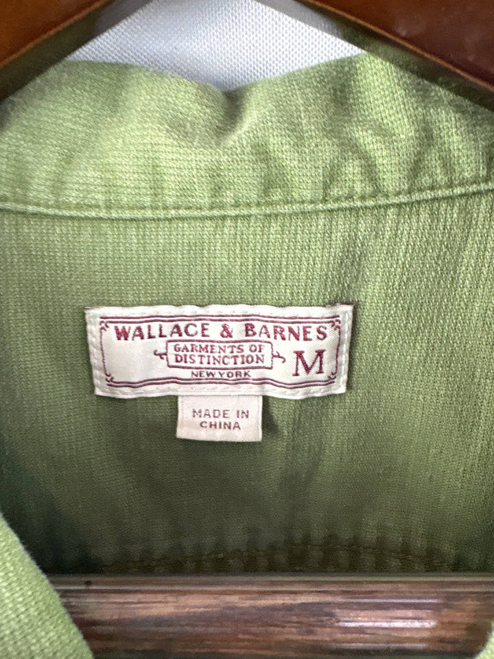 Men’s Wallace &amp; Barnes Medium Army Green Half-Zip Shirt