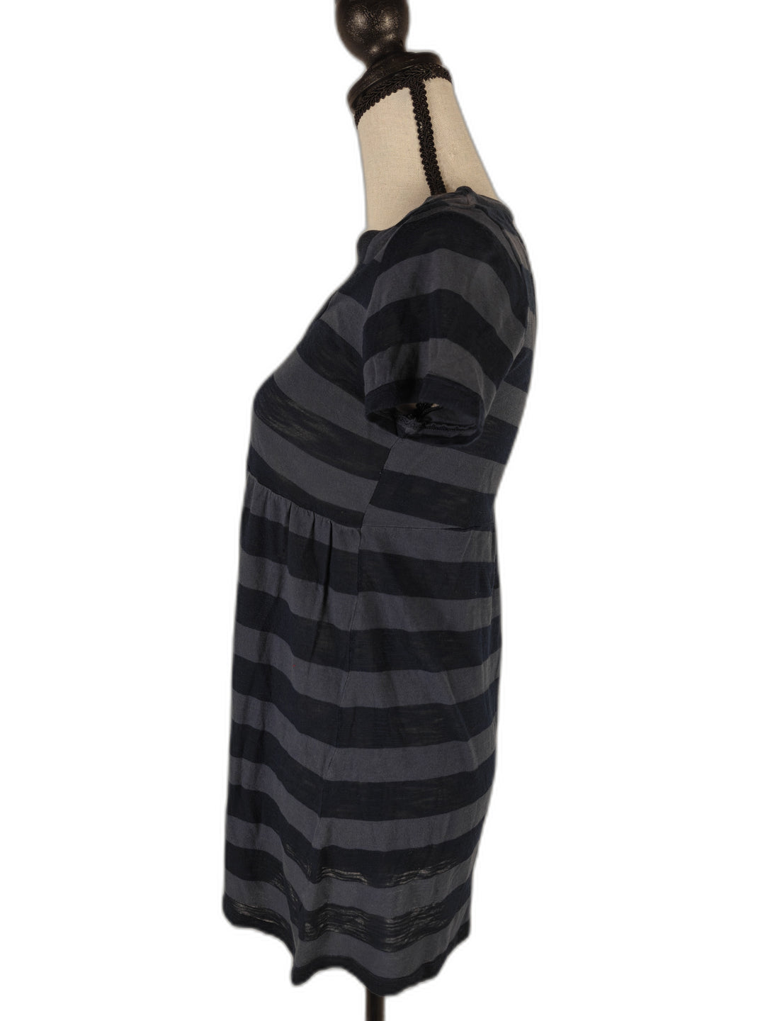 Women’s, Splendid, Striped Empire-Waist Tunic Top, Navy/Gray, Small