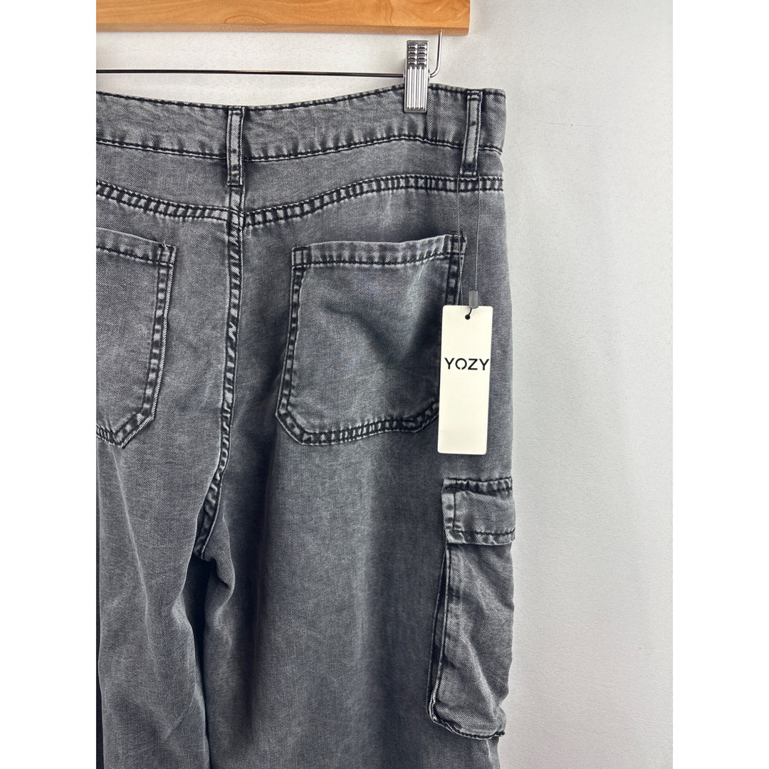 Women’s Yozy Large Grey Cargo Jean Style Pants