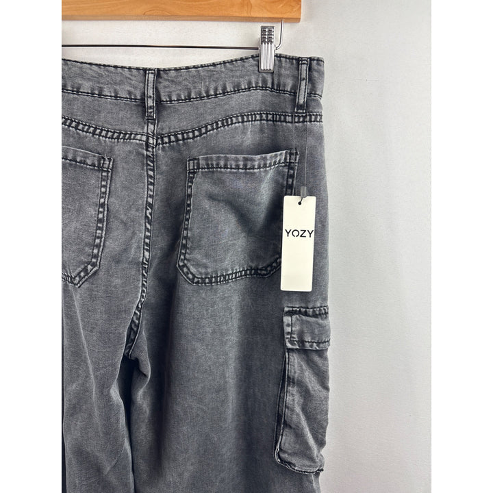 Women’s Yozy Large Grey Cargo Jean Style Pants