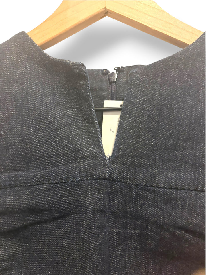 Banana Republic Dark Wash Denim Bodycon Sheath Dress 4 Petite NWT Coastal Workwear