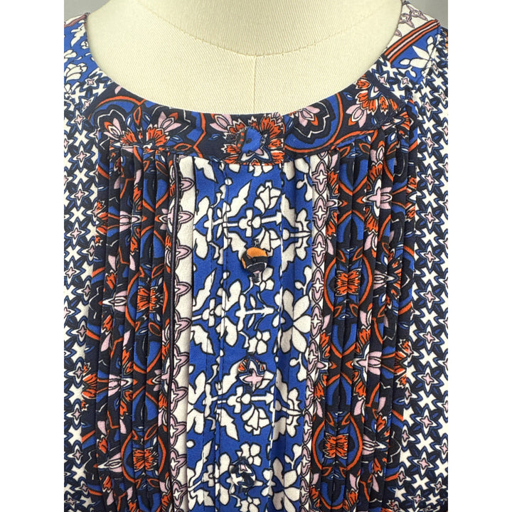 Daniel Rainn Womens Boho Patterned Blouse SP Multicolor Lightweight