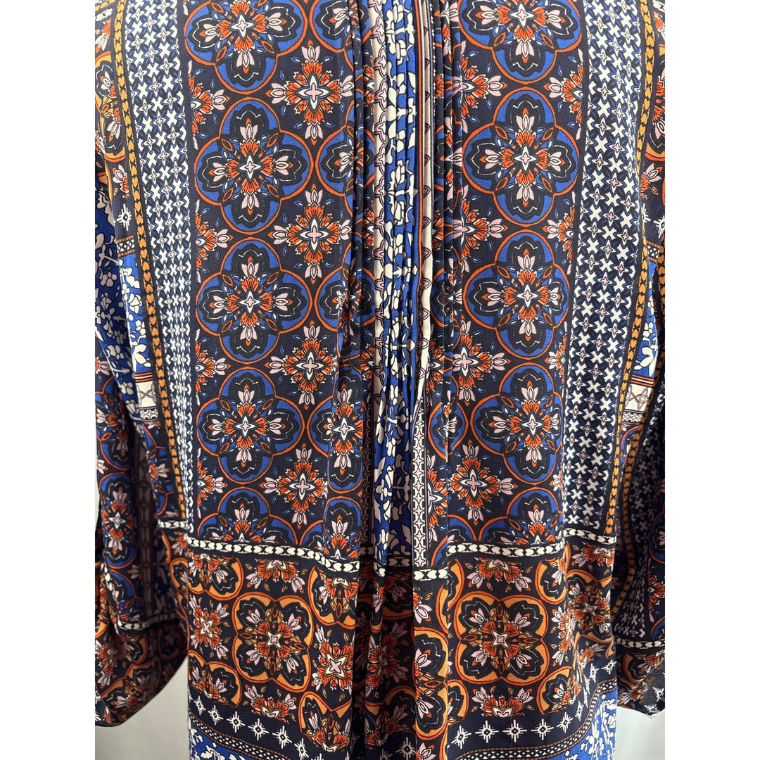 Daniel Rainn Womens Boho Patterned Blouse SP Multicolor Lightweight