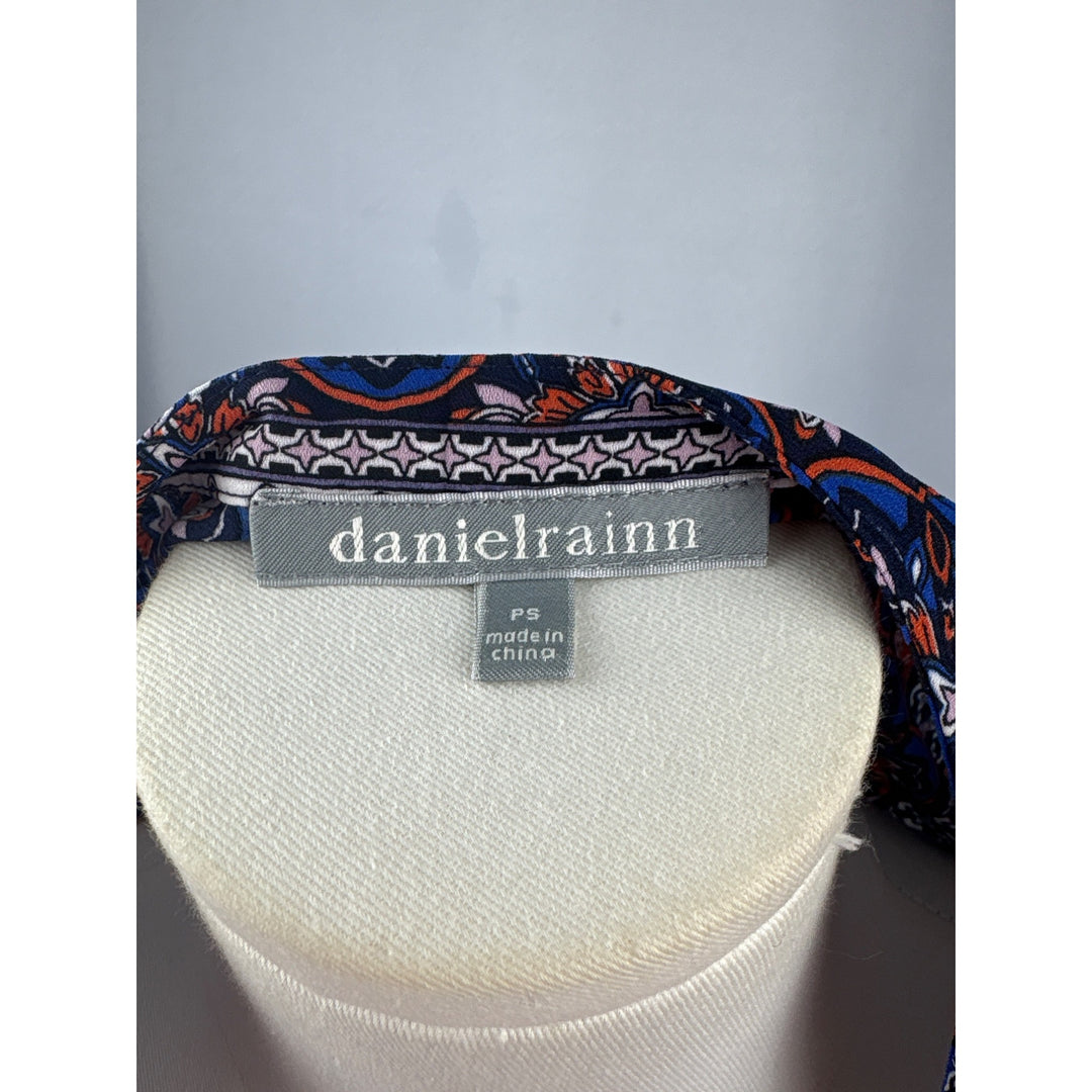 Daniel Rainn Womens Boho Patterned Blouse SP Multicolor Lightweight