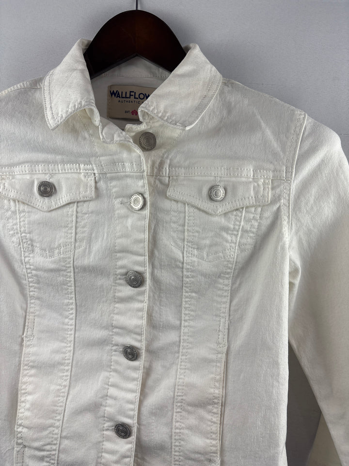 Women’s Wallflower Authentic Denim Small White Jean Jacket