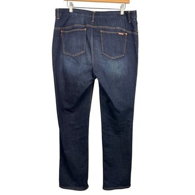 Women’s Chicos Size 2 Dark Blue Straight Leg Jeans