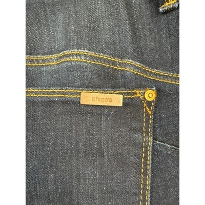 Women’s Chicos Size 2 Dark Blue Straight Leg Jeans