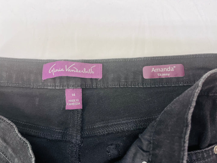 Gloria Vanderbilt Amanda Skinny Jeans Women’s Size 14 Stretch Denim Pants