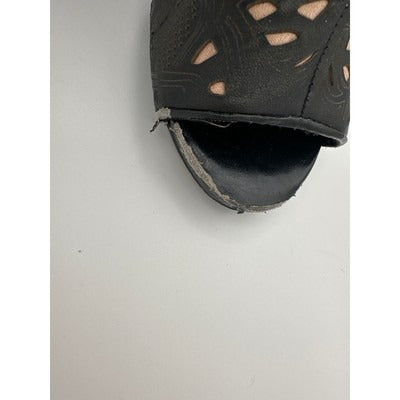 Steve Madden Korsett Black Leather Booties Size 8