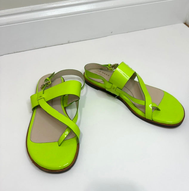 Cole Haan Grandseries Leather Sole Sandals – Neon Yellow Sz9.5B NWOT