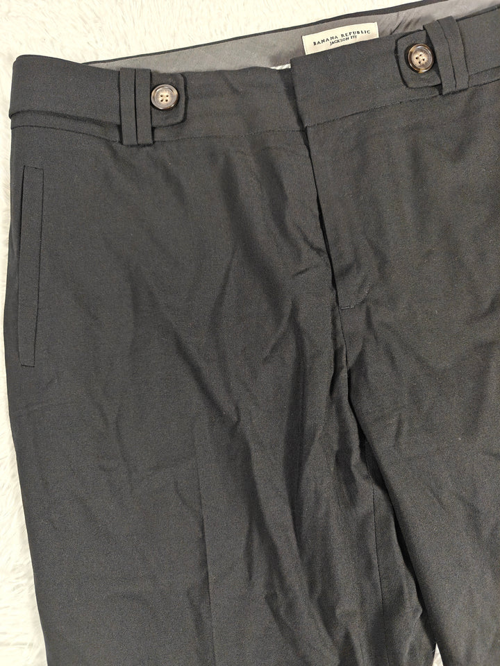Womens Banana Republic Jackson Fit Dress Pants Black Size 12L