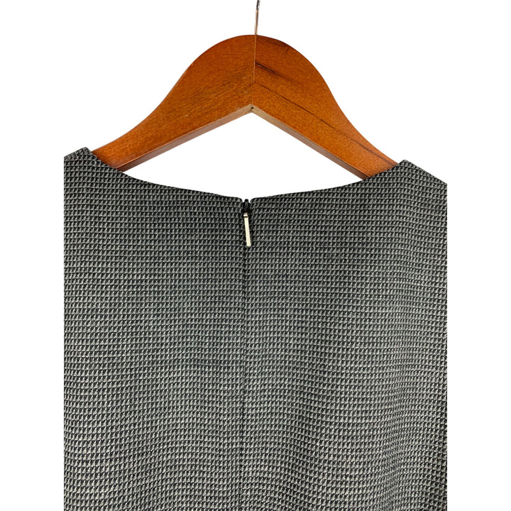 Hugo Boss Womens Sleeveless Peplum Top Size L Black & White Houndstooth Pattern