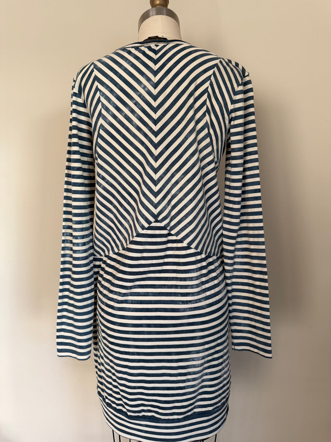 Diesel Black Gold Striped Jersey Dress