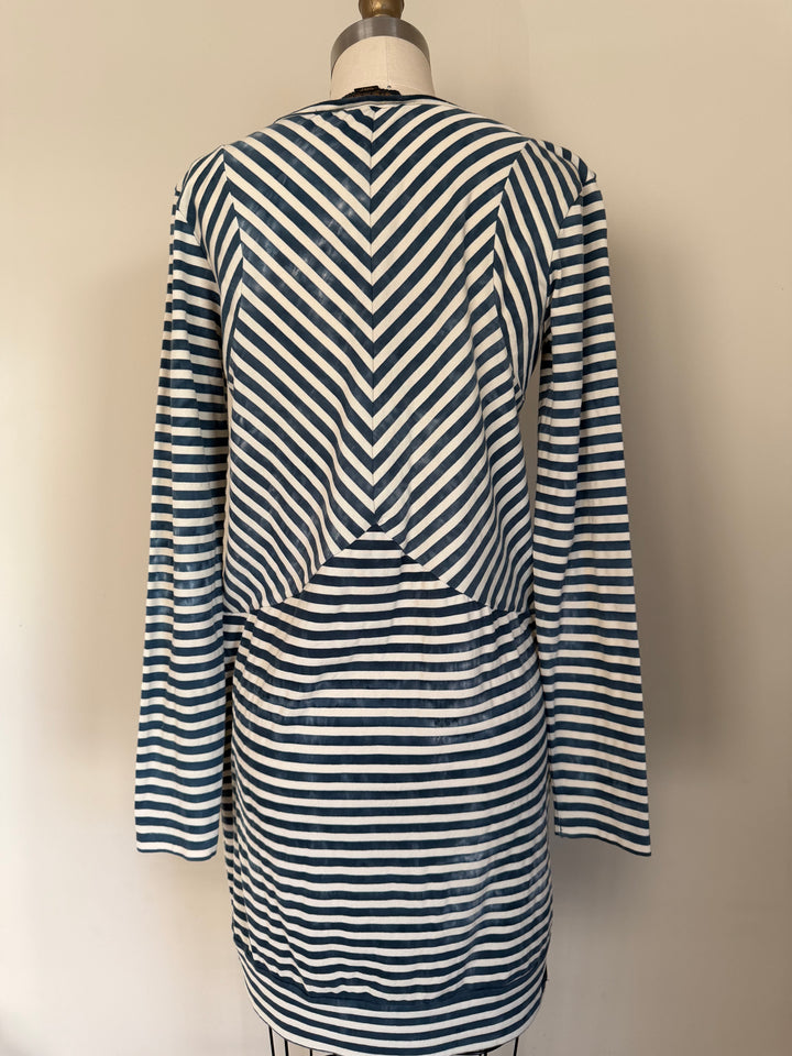 Diesel Black Gold Striped Jersey Dress