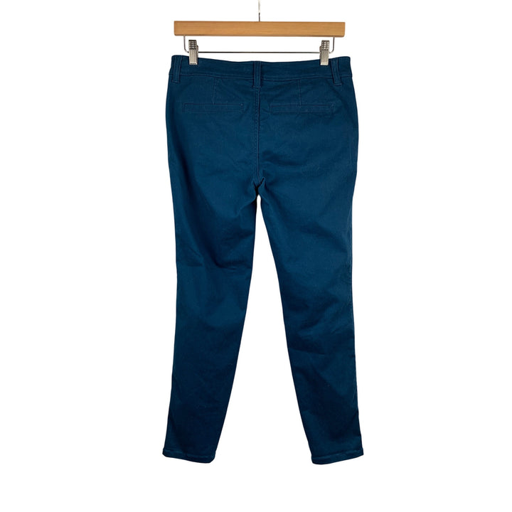 Market & Spruce Womens Blue Chino Pants 4 Petite