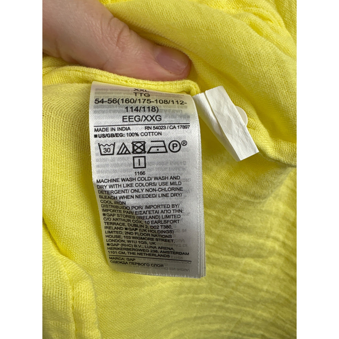 Women’s GAP XXL Yellow Long Sleeve Button Up Shirt