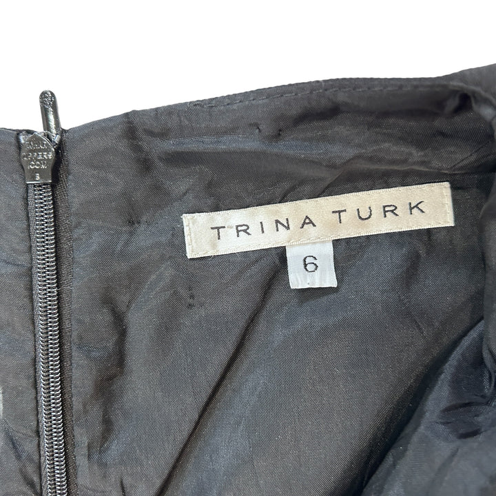 Trina Turk Women's Jumpsuit Size 6 Black "Lindsay" Pleated Minimalist Chic Capsule Wardrobe