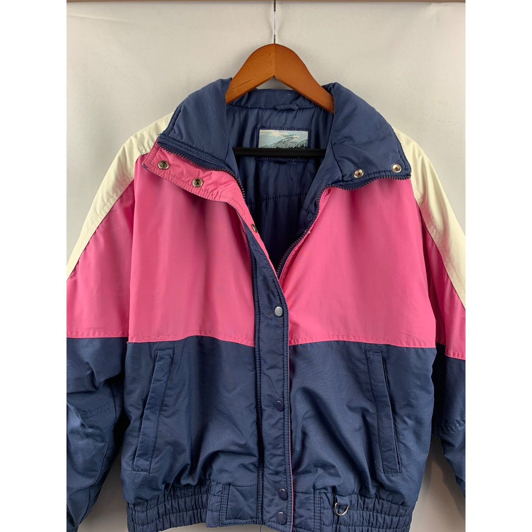Women's Fieldmaster Blue & Pink Puffer Jacket Size M