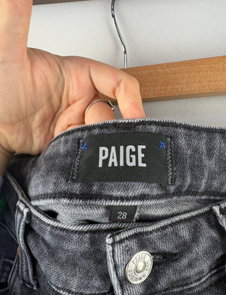 Women’s Paige Size 28 Dark Gray Wide Leg Jeans