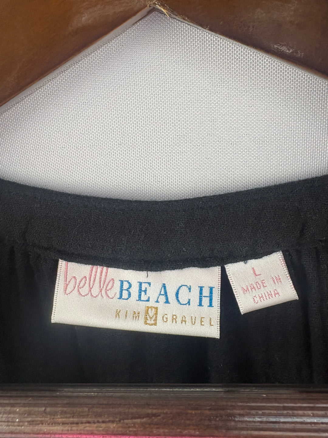 Women’s Belle Beach Kim Gravel Large Black Long Sleeve Blouse