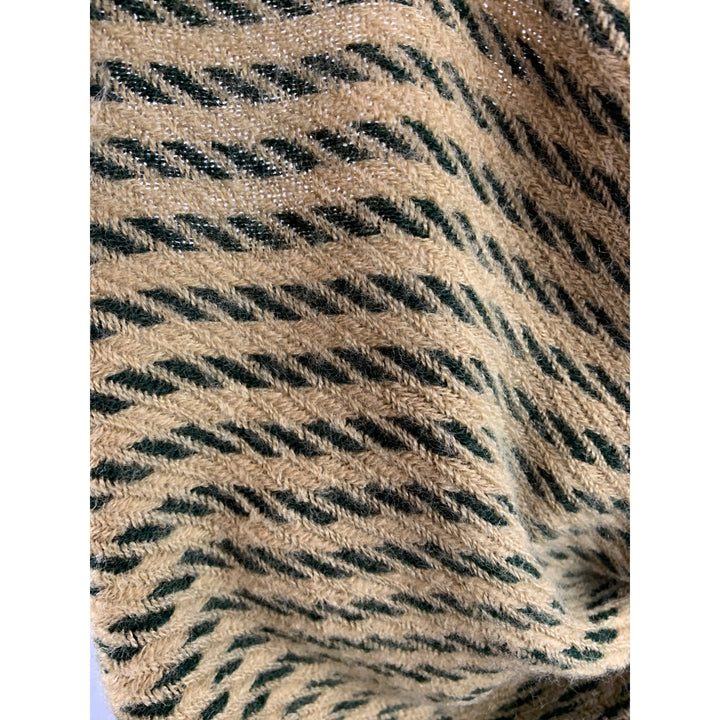 Striped Infinity Scarf Beige & Green