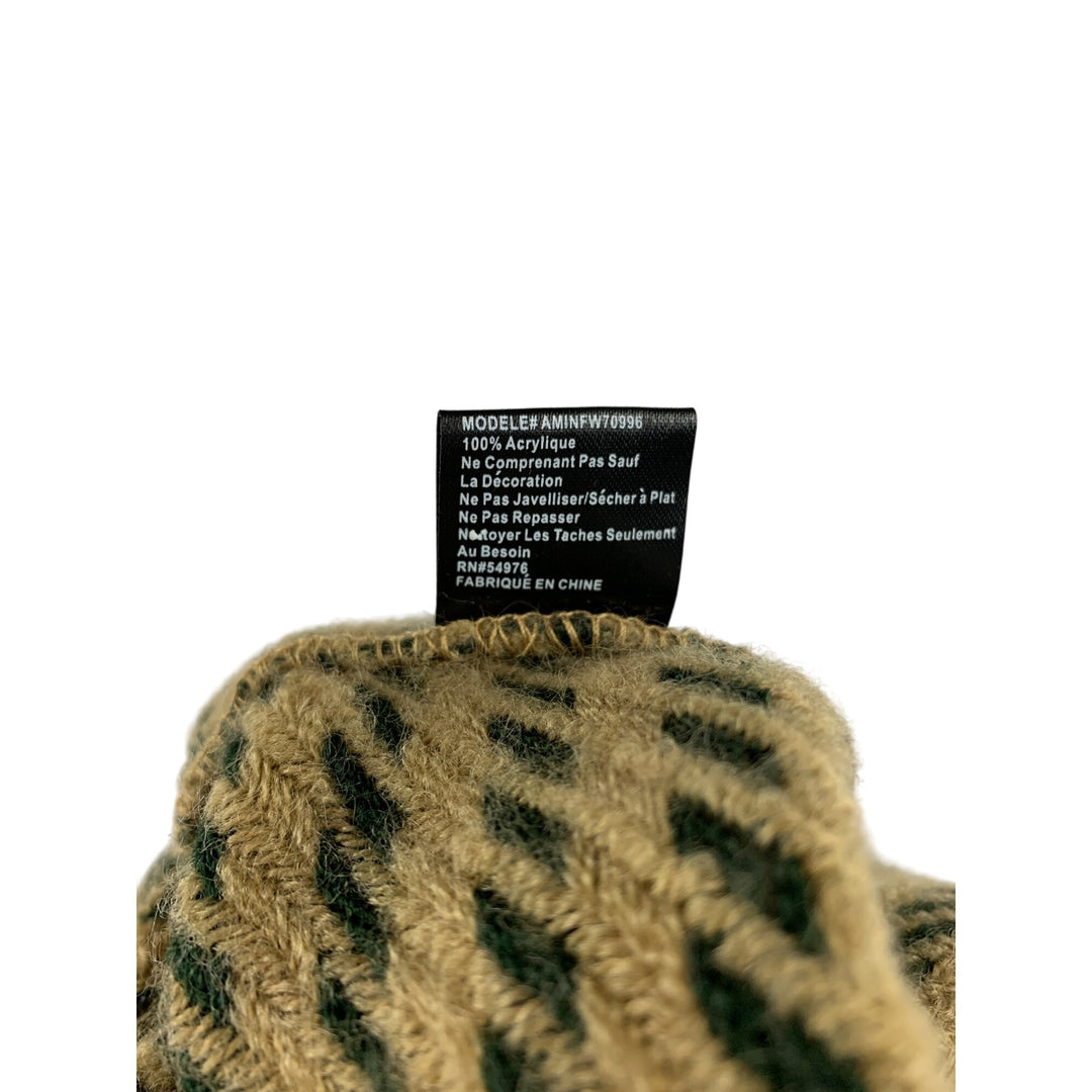 Striped Infinity Scarf Beige & Green