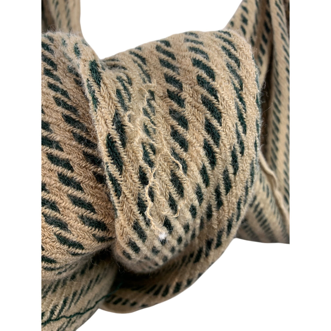 Striped Infinity Scarf Beige & Green