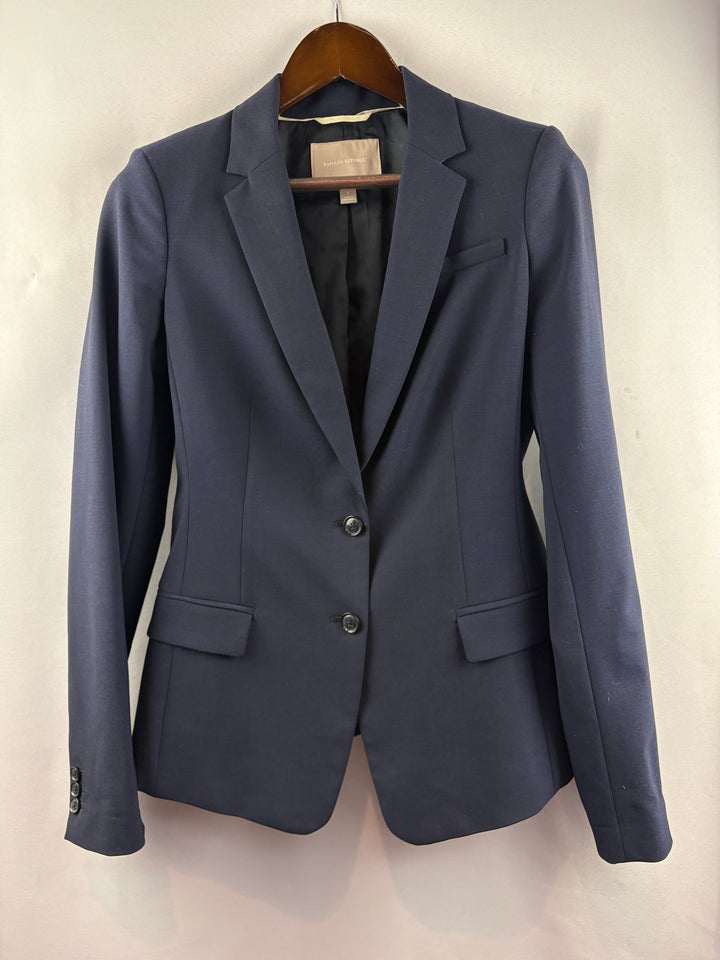 Women’s Banana Republic Size Tall 8 Navy Blue Blazer
