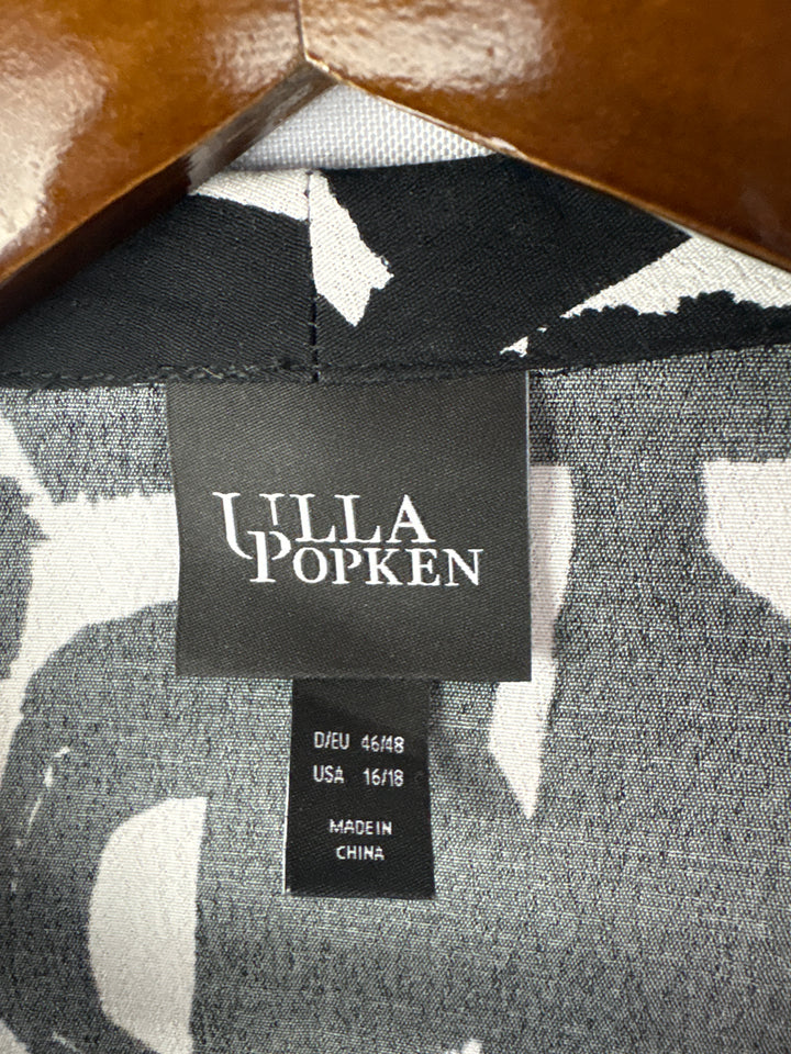 Women’s Ulla Popken Size 16/18 Black &amp; White Patterned Blouse