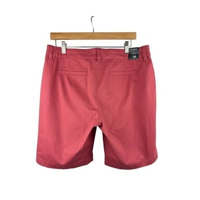 J.Crew Womens 9" Shorts Size 10 Red Cotton Blend Made In Bangladesh