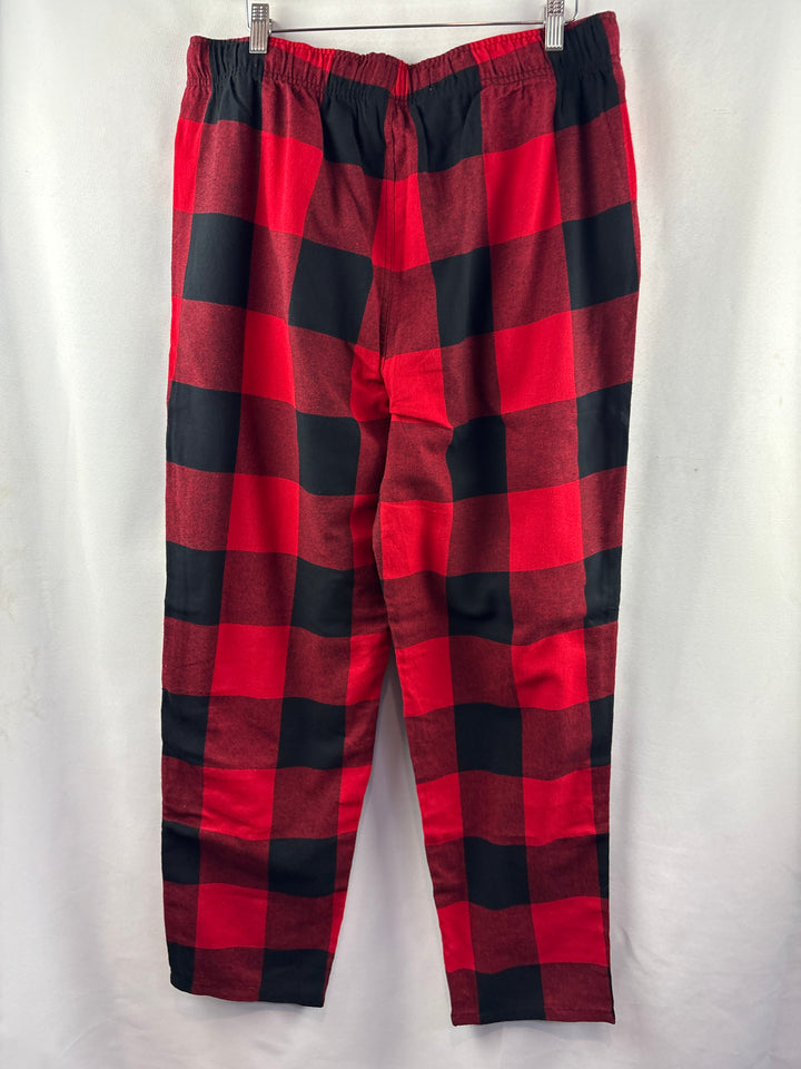 Unisex Old Navy Large Red &amp; Black Plaid Pajama Pants
