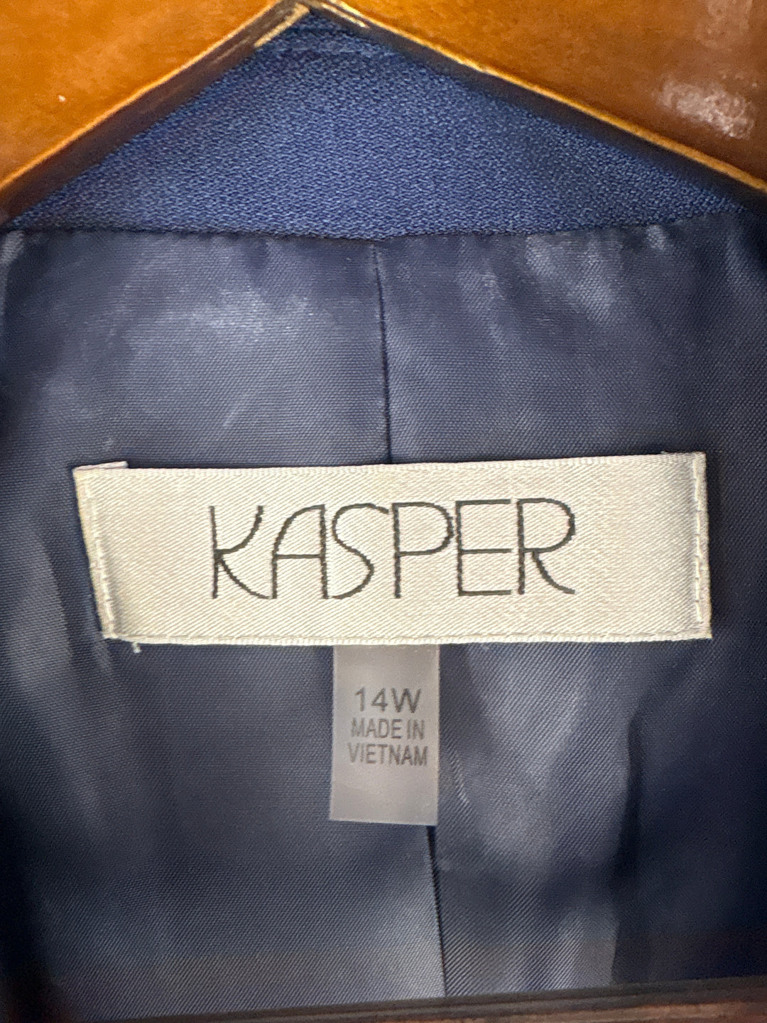 Women’s Kasper Size 14W Navy Blue Blazer