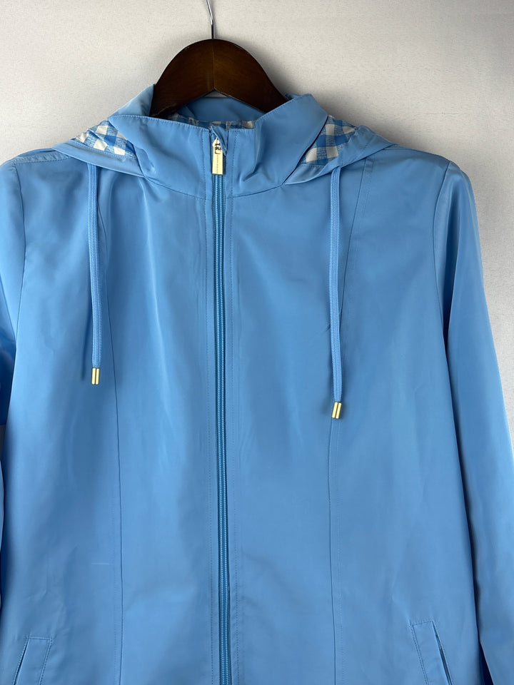 Women’s Susan Graver Medium Sky Blue Rain Jacket