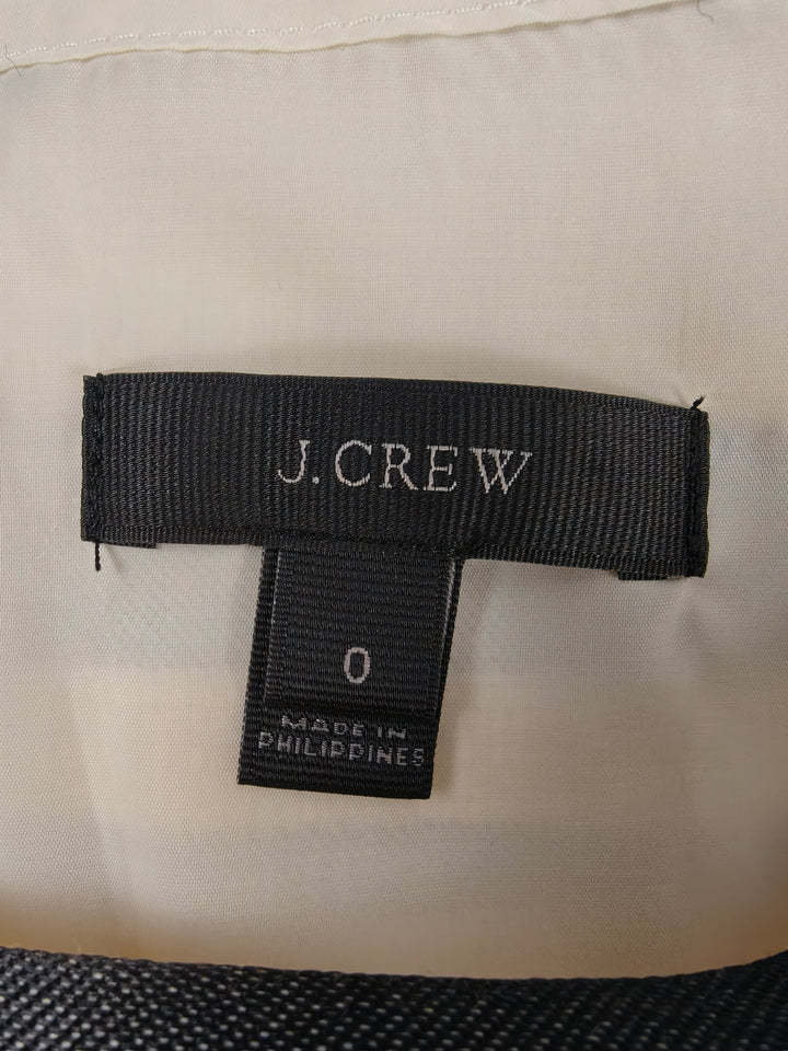 Women’s J.Crew Sheath Dress Black Ivory Striped Size 0