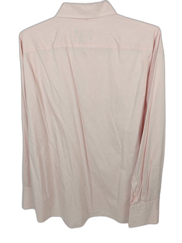 Club Room Men's Pink Pinpoint Dress Shirt 18.5 36/37 French Cuff 100% Cotton