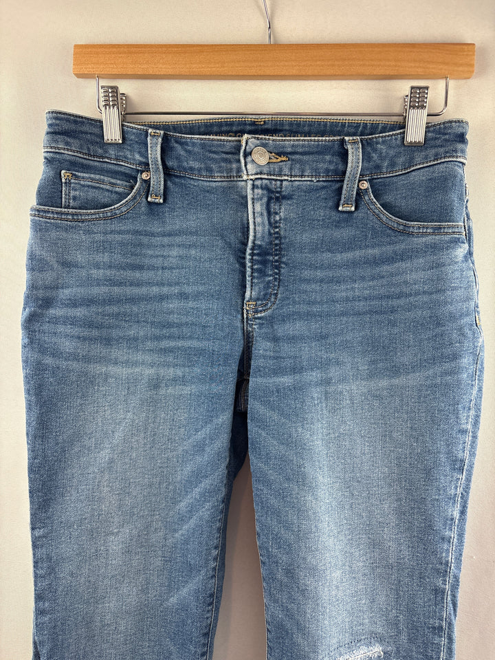 Women’s Chico’s Size Petite 4 Medium Blue Cutoff Capris