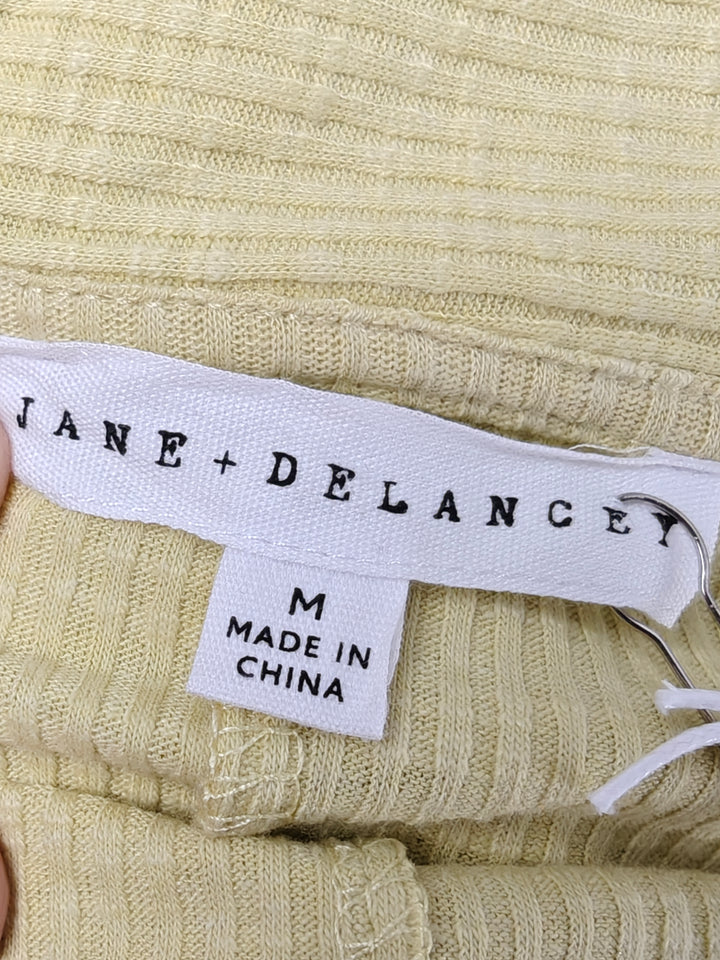 Women’s Jane + Delancey Polo Top Yellow Size M NWT