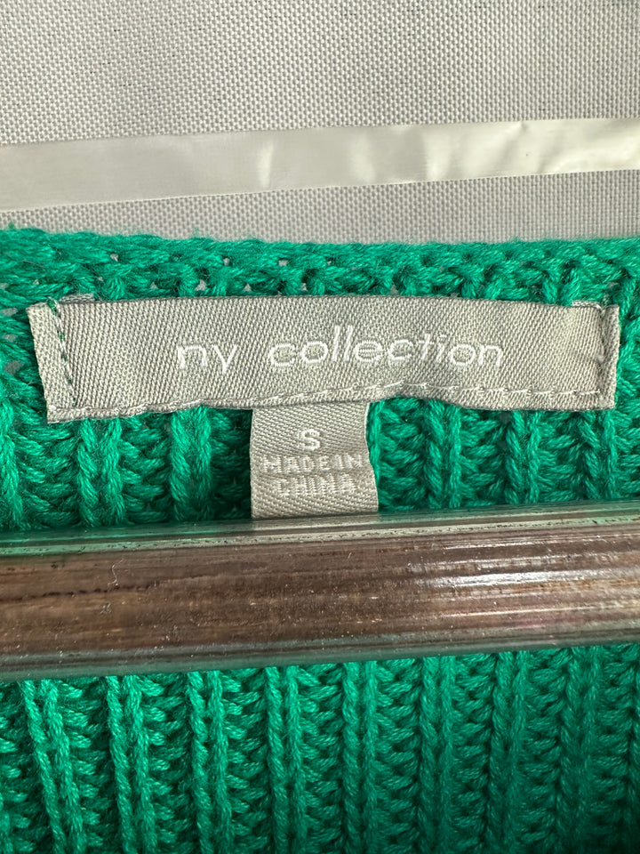 Women’s NY Collection Short Sleeve Sweater Green Size S