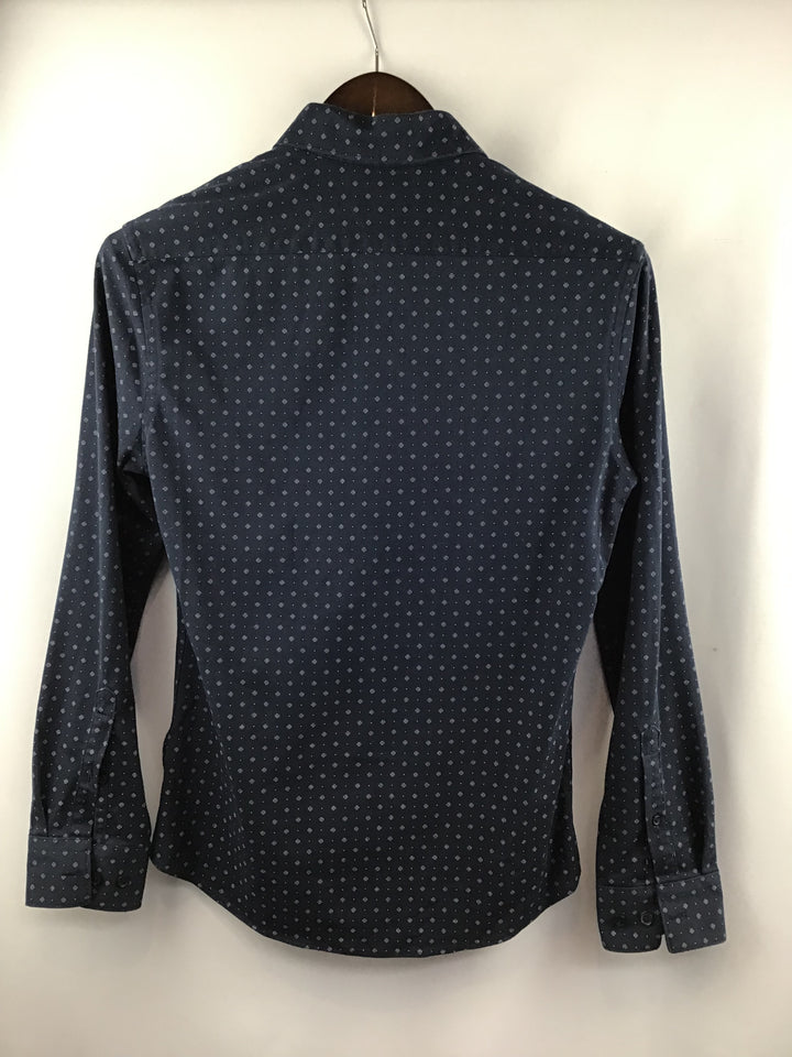 Women’s Express Navy Long Sleeve Button Down Shirt