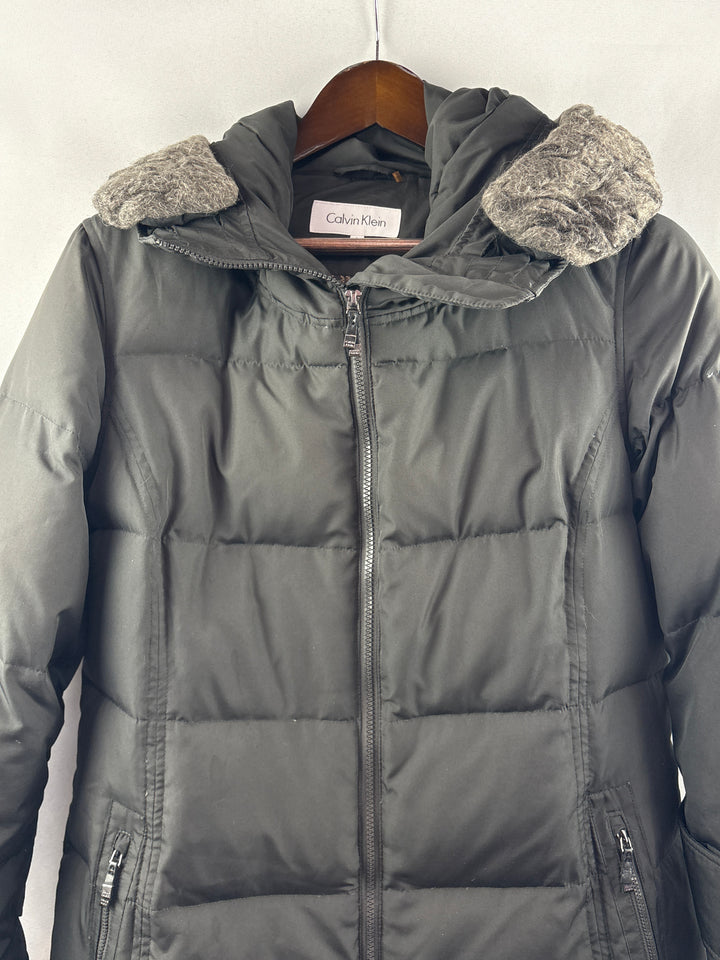 Women’s Calvin Klein Large Black Puffer Rain Coat