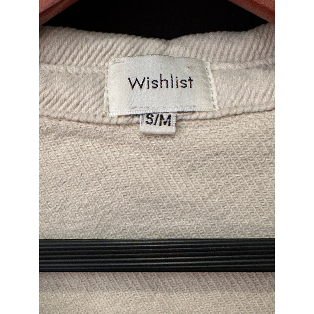 Wishlist S/M Frayed Hem Button-Up Jacket