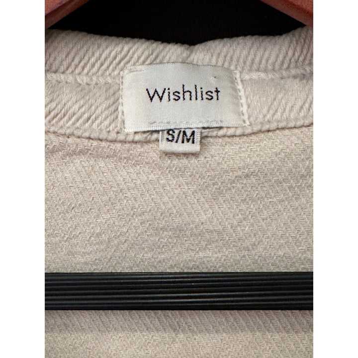 Wishlist S/M Frayed Hem Button-Up Jacket